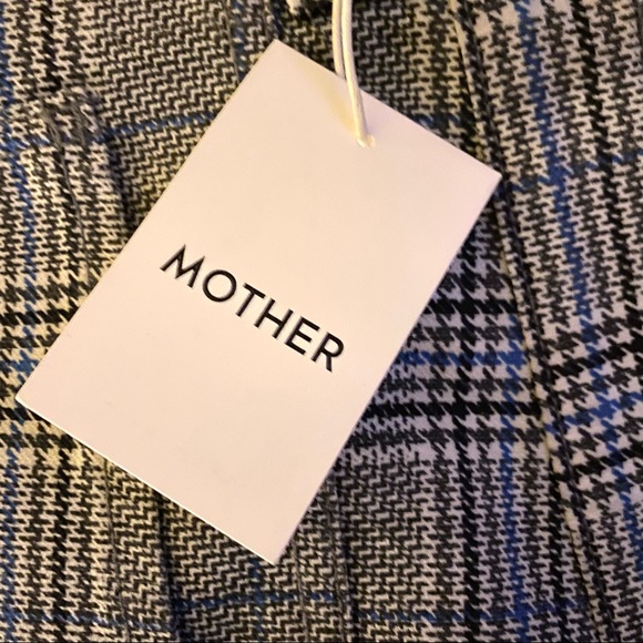 New Mother Insider Ankle Plaid Pants Stripe Jeans - Picture 6 of 10